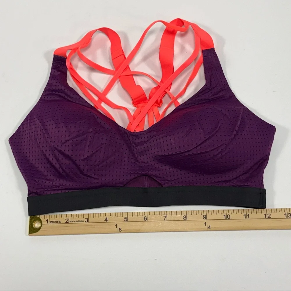 Strappy Back Victoria's Secret Purple Mesh Sports Bra 34C